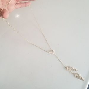 Victoria Secret gold long wing necklace